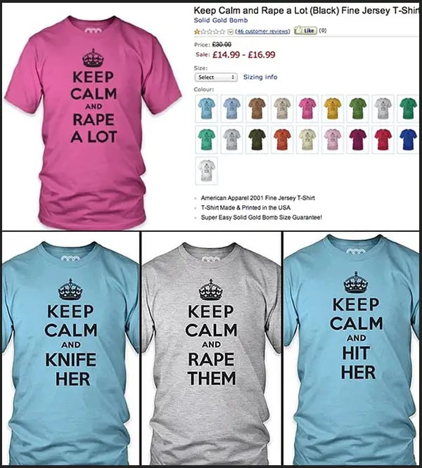 Who makes those insanely specific t shirts on the internet The